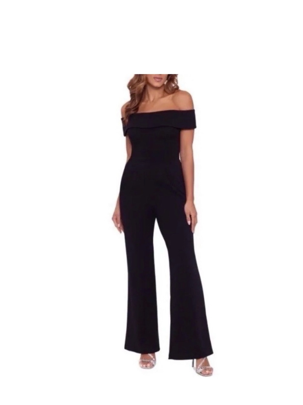 Xscape Off-Shoulder Black‎ Jumpsuit - 12